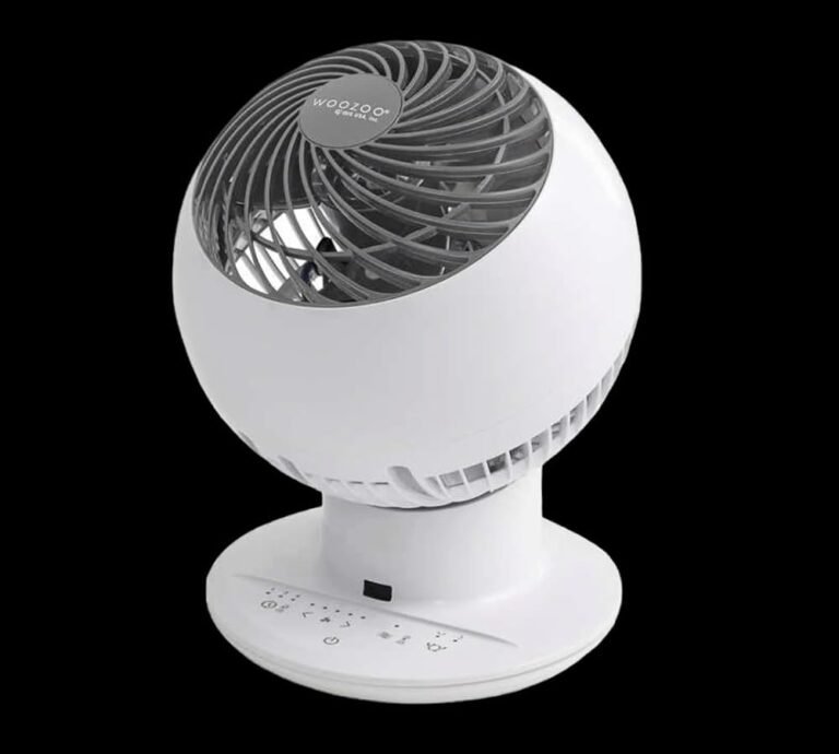 White Woozoo Globe Fan 5-Speed Modern Design for Any Space
